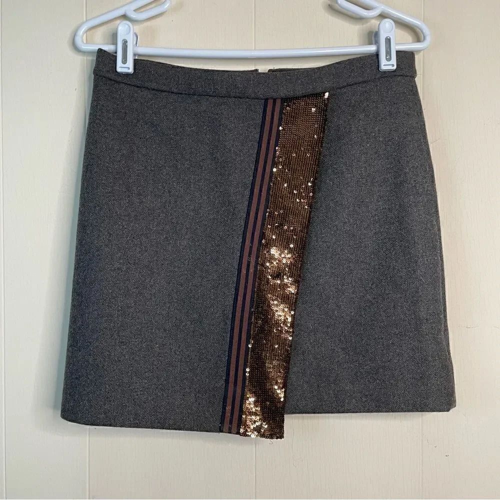 J. Crew Wool Blend Origami Skirt